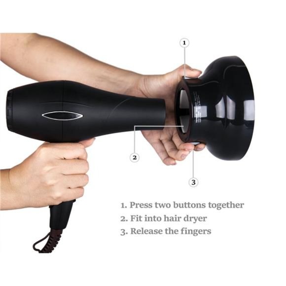 Universal Hair Diffuser Adaptable for Blow Dryers with D-1.7-Inch to 2.6-Inch - Picture 3 of 7